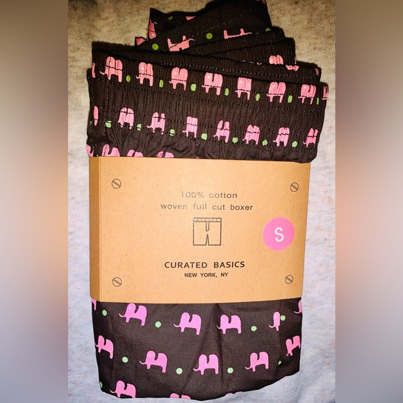 NWT CURATED BASICS FUN IN THE SUN☀️PATTERNED FASHION BOXERS-ELEPHANT🐘,Sz.S,BNWT - Picture 4 of 5